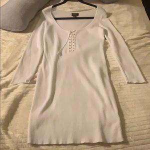 White ribbed bodycon forever 21 dress